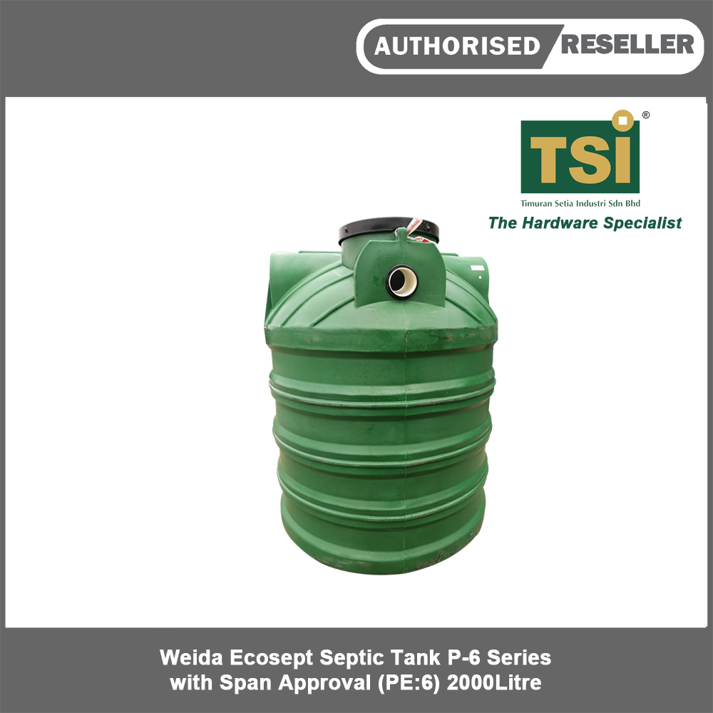 Weida Ecosept Septic Tank P6 Series with Span Approval (PE6) 2000Litre